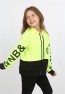 Kız Çocuk Göbek Üstü Çif Renkli Kapüşonlu Baskılı Sweatshirt