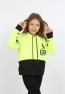Kız Çocuk Göbek Üstü Çif Renkli Kapüşonlu Baskılı Sweatshirt