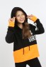 Kız Çocuk Göbek Üstü Çif Renkli Kapüşonlu Baskılı Sweatshirt