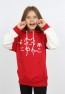 Kız Çocuk Baskılı Kapüşonlu Cepli Sweatshirt
