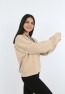 Kız Çocuk Önü Taş Detaylı Baskılı Sweatshirt