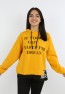 Kız Çocuk Yazı Baskılı Kapüşonlu Sweatshirt