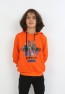 Erkek Çocuk Baskılı Kapüşonlu Cepli Sweatshirt