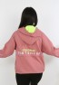 Kız Çocuk Ön Ve Arka Nakışlı Fermuarlı Cepli Sweatshirt