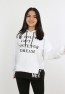 Kız Çocuk Yazı Baskılı Kapüşonlu Sweatshirt