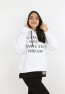 Kız Çocuk Yazı Baskılı Kapüşonlu Sweatshirt