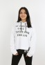 Kız Çocuk Yazı Baskılı Kapüşonlu Sweatshirt