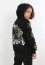 Erkek Çocuk Ön Ve Arka Baskılı Kapüşonlu Cepli Fermuarlı Sweatshirt