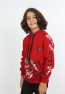 Erkek Çocuk Ön Ve Arka Baskılı Kapüşonlu Cepli Fermuarlı Sweatshirt