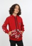 Erkek Çocuk Ön Ve Arka Baskılı Kapüşonlu Cepli Fermuarlı Sweatshirt