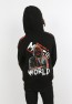 Erkek Çocuk Ön Ve Arka Baskılı Kapüşonlu Cepli Fermuarlı Sweatshirt
