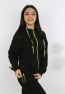 Kız Çocuk Ön Ve Arka Nakışlı Fermuarlı Cepli Sweatshirt