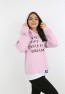Kız Çocuk Yazı Baskılı Kapüşonlu Sweatshirt