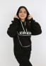 Kız Çocuk Yazı Baskılı Kapüşonlu Cepli Sweatshirt