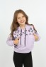 Kız Çocuk Göbek Üstü Kapüşonlu Cepli Baskılı Sweatshirt