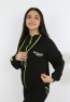 Kız Çocuk Ön Ve Arka Nakışlı Fermuarlı Cepli Sweatshirt