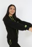 Kız Çocuk Ön Ve Arka Nakışlı Fermuarlı Cepli Sweatshirt