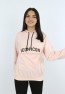 Kız Çocuk Yazı Baskılı Kapüşonlu Cepli Sweatshirt