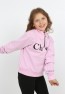 Kız Çocuk Ön Den Yarım Fermuarlı Baskılı Sweatshirt