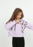 Kız Çocuk Göbek Üstü Kapüşonlu Cepli Baskılı Sweatshirt