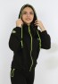 Kız Çocuk Ön Ve Arka Nakışlı Fermuarlı Cepli Sweatshirt