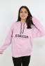 Kız Çocuk Yazı Baskılı Kapüşonlu Cepli Sweatshirt