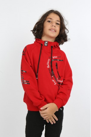 الصبي المطبوعة مقنعين البلوز