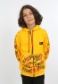 Erkek Çocuk Ön Ve Arka Baskılı Kapüşonlu Cepli Fermuarlı Sweatshirt