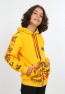 Erkek Çocuk Ön Ve Arka Baskılı Kapüşonlu Cepli Fermuarlı Sweatshirt
