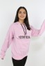 Kız Çocuk Yazı Baskılı Kapüşonlu Cepli Sweatshirt