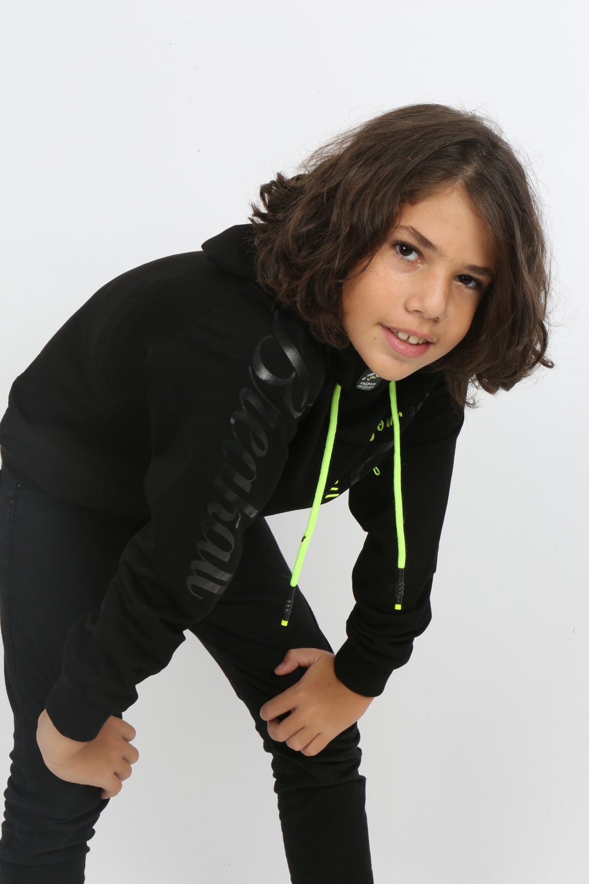 Erkek Çocuk Baskılı Kapüşonlu Sweatshirt