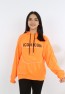 Kız Çocuk Yazı Baskılı Kapüşonlu Cepli Sweatshirt
