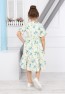 Mädchenkleid mit Blumenmuster und Gürtel