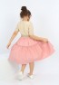 Mädchenkleid aus Chiffon mit Gürtel und Knöpfen vorne