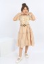 Mädchenkleid aus Chiffon mit Gürtel und Knöpfen vorne