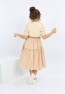 Mädchenkleid aus Chiffon mit Gürtel und Knöpfen vorne