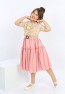 Mädchenkleid aus Chiffon mit Gürtel und Knöpfen vorne