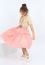 Mädchenkleid aus Chiffon mit Gürtel und Knöpfen vorne