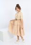Mädchenkleid aus Chiffon mit Gürtel und Knöpfen vorne