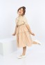 Mädchenkleid aus Chiffon mit Gürtel und Knöpfen vorne