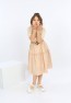 Mädchenkleid aus Chiffon mit Gürtel und Knöpfen vorne