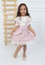 Lilafarbenes Badi-Spitzenträgerkleid für Kinder
