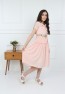 Girls Pink Pockets Buttoned Plain Dress