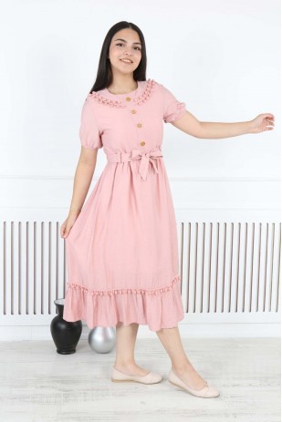 Платье с помпоном для мальчика-официанта