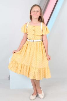 Sırt Çantalı Kemerli Elbise