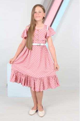 Sırt Çantalı Kemerli Elbise