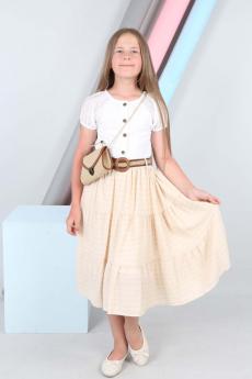 Çif Renk Çantalı Kemerli Düğmeli Elbise