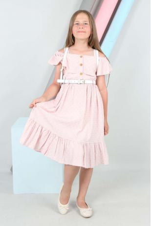 Sırt Çantalı Kemerli Elbise