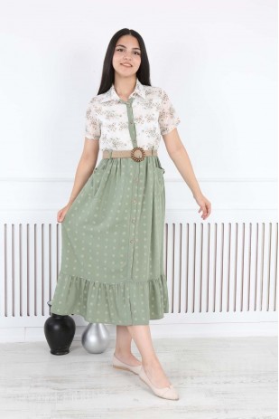 Платье официанта с поясом