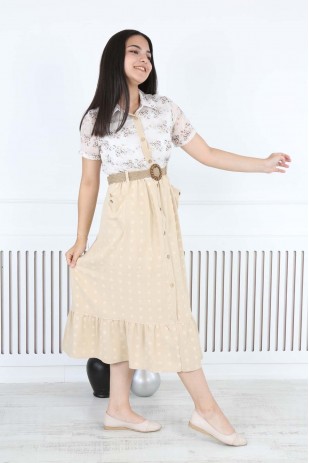 Платье официанта с поясом